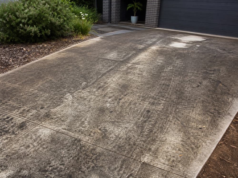 Concrete Driveway before cleaning